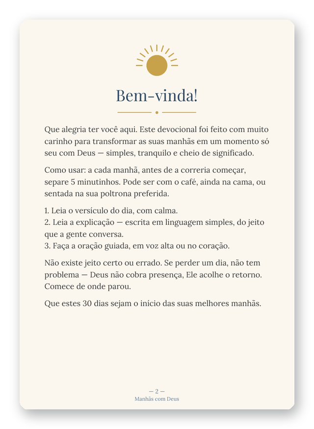 Página de boas-vindas